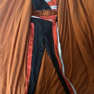 Black and Red gymshark Set